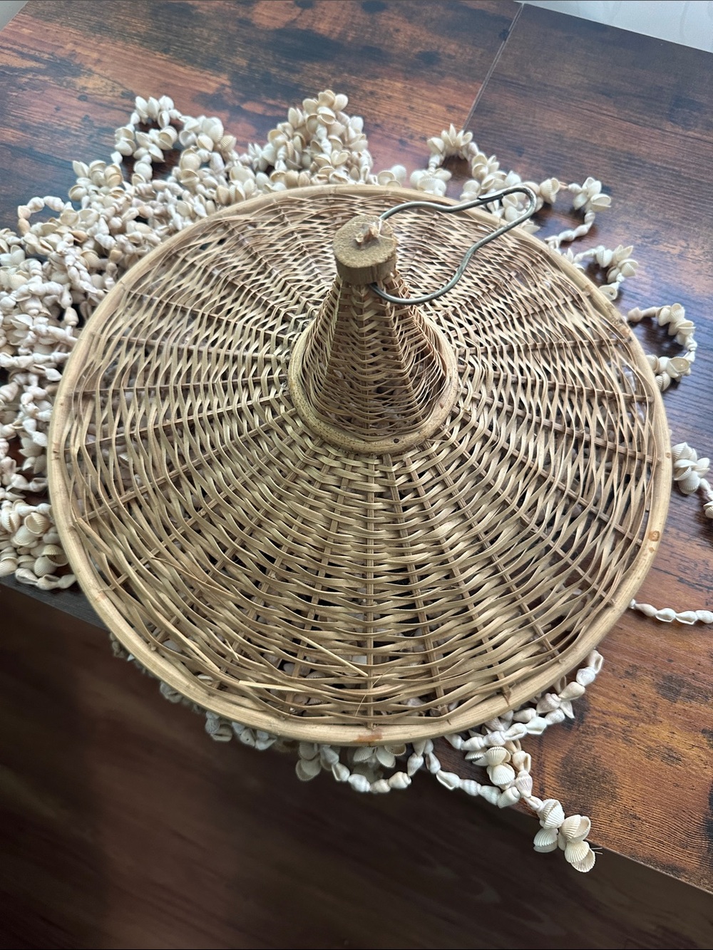 Vintage Boho Cascading Seashell Chandelier Mobile - 35” Coastal Beach Decor - Picture 5 of 5